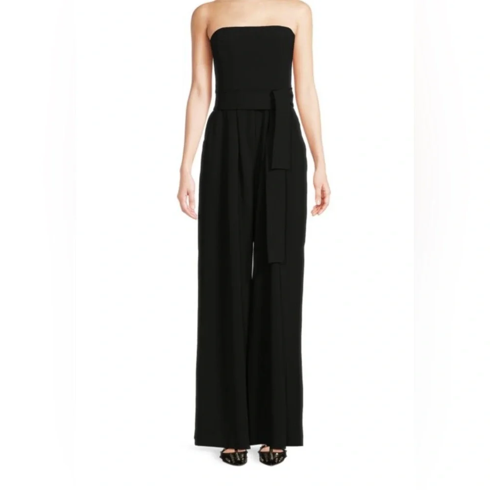 A.L.C. Size 00 Black Maxi strapless Jumpsuit for Night Out - Picture 3 of 12
